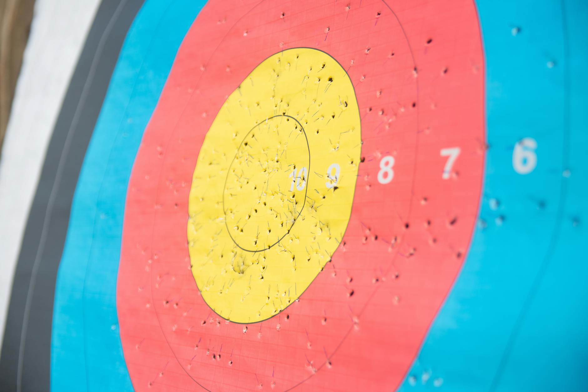 close up photo of archery target